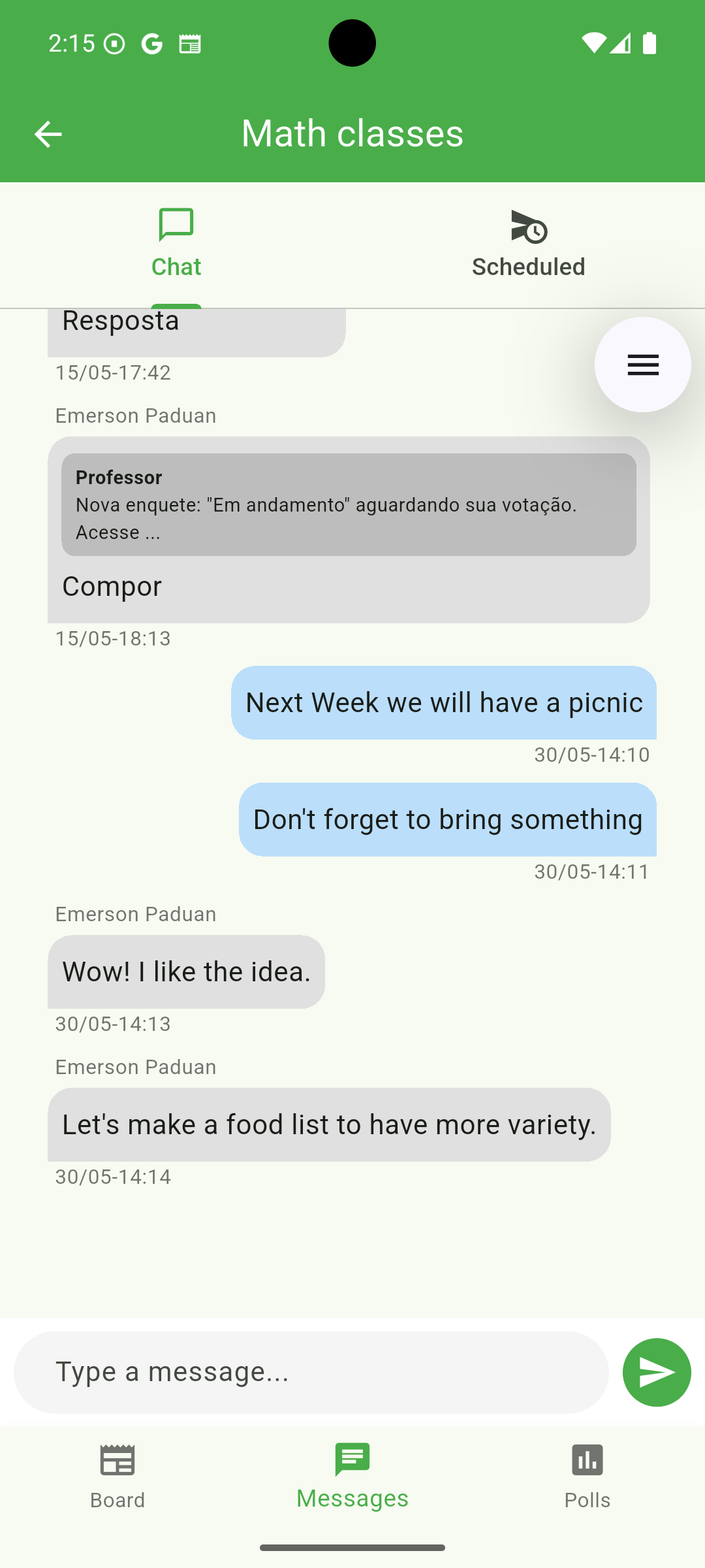 Mensagens